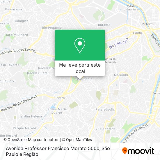 Avenida Professor Francisco Morato 5000 mapa