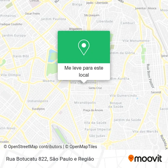 Rua Botucatu 822 mapa