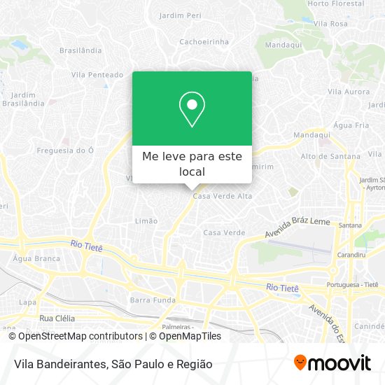 Vila Bandeirantes mapa