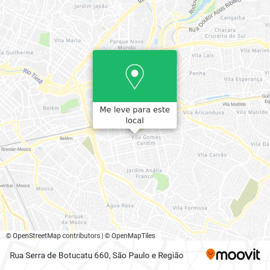 Rua Serra de Botucatu 660 mapa