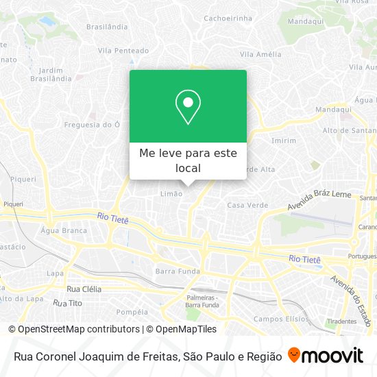 Rua Coronel Joaquim de Freitas mapa