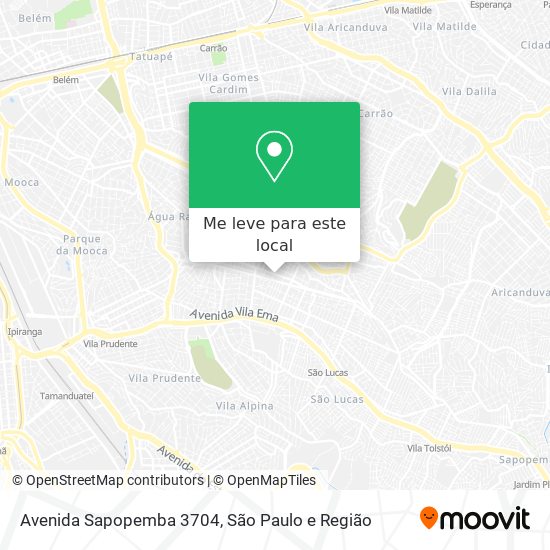 Avenida Sapopemba 3704 mapa