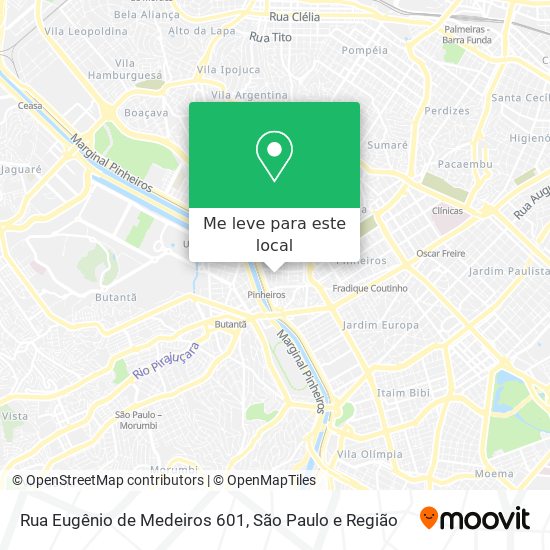 Rua Eugênio de Medeiros 601 mapa