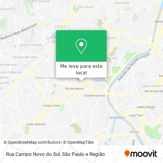 Rua Campo Novo do Sul mapa