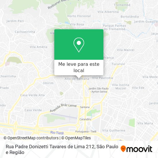 Rua Padre Donizetti Tavares de Lima 212 mapa