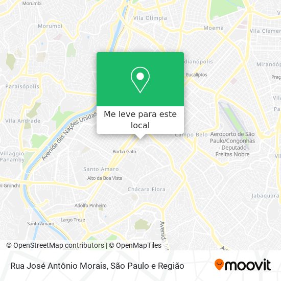 Rua José Antônio Morais mapa