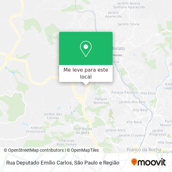 Rua Deputado Emílio Carlos mapa