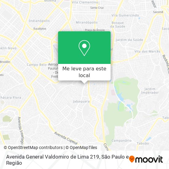 Avenida General Valdomiro de Lima 219 mapa