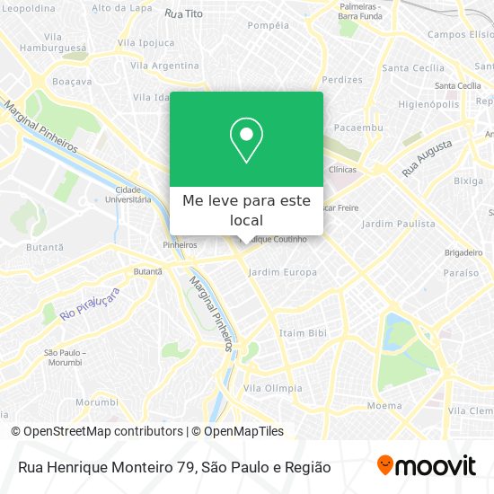 Rua Henrique Monteiro 79 mapa