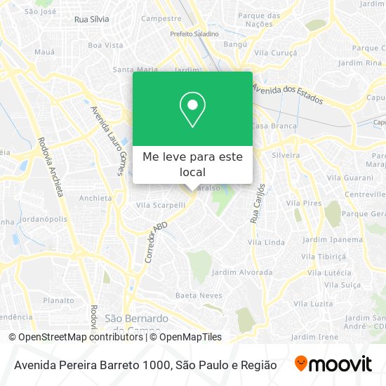 Avenida Pereira Barreto 1000 mapa