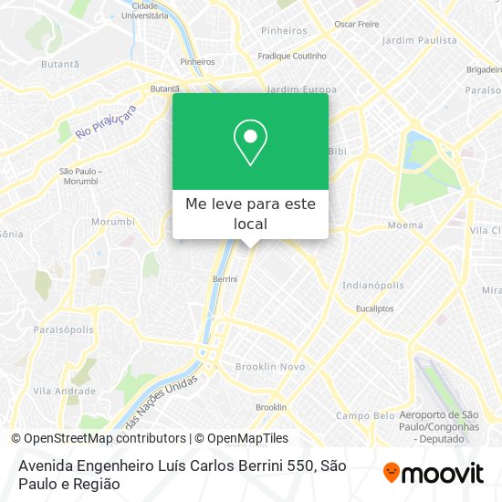 Avenida Engenheiro Luís Carlos Berrini 550 mapa