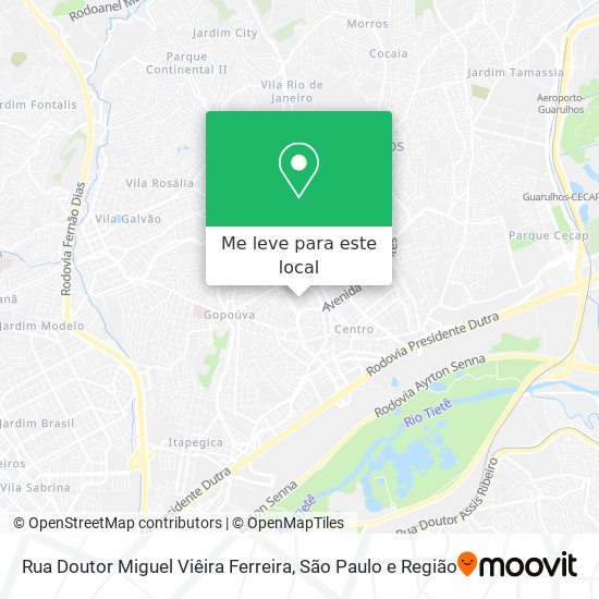 Rua Doutor Miguel Viêira Ferreira mapa