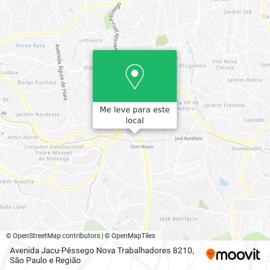 Avenida Jacu-Pêssego Nova Trabalhadores 8210 mapa