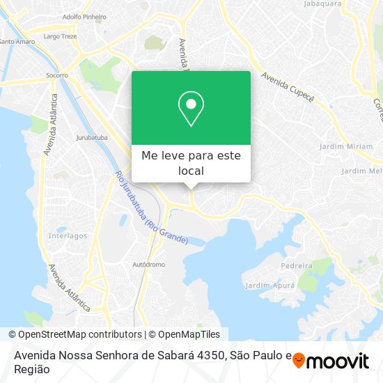 Avenida Nossa Senhora de Sabará 4350 mapa