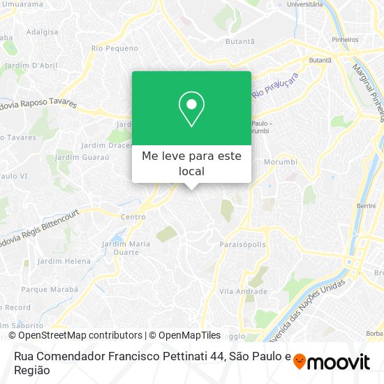 Rua Comendador Francisco Pettinati 44 mapa