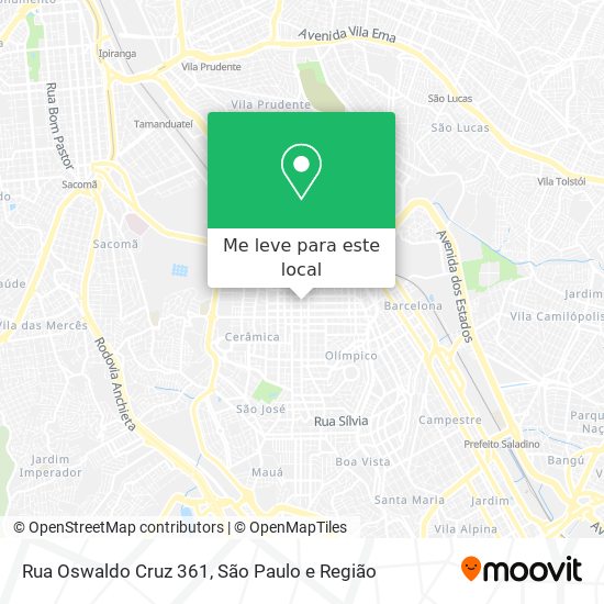 Rua Oswaldo Cruz 361 mapa