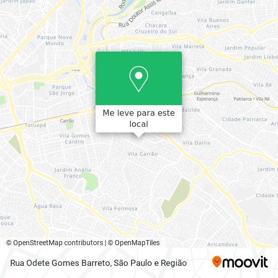 Rua Odete Gomes Barreto mapa