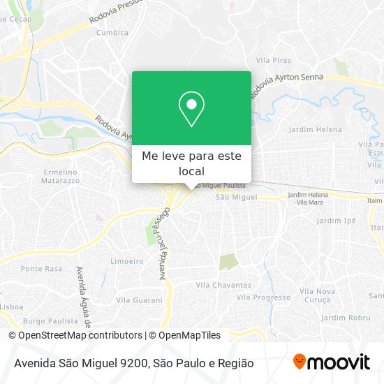 Avenida São Miguel 9200 mapa