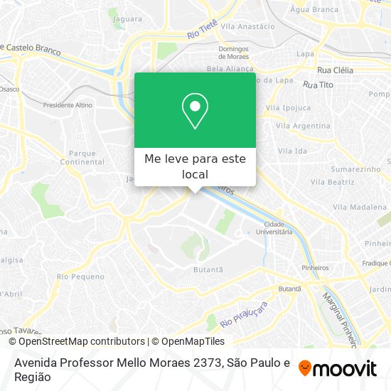 Avenida Professor Mello Moraes 2373 mapa