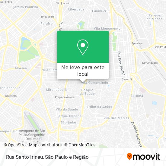 Rua Santo Irineu mapa