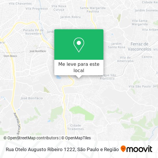 Rua Otelo Augusto Ribeiro 1222 mapa