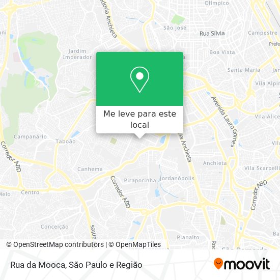 Rua da Mooca mapa