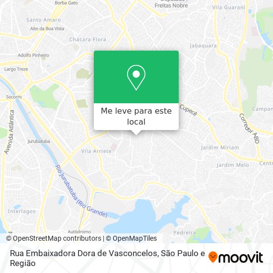 Rua Embaixadora Dora de Vasconcelos mapa