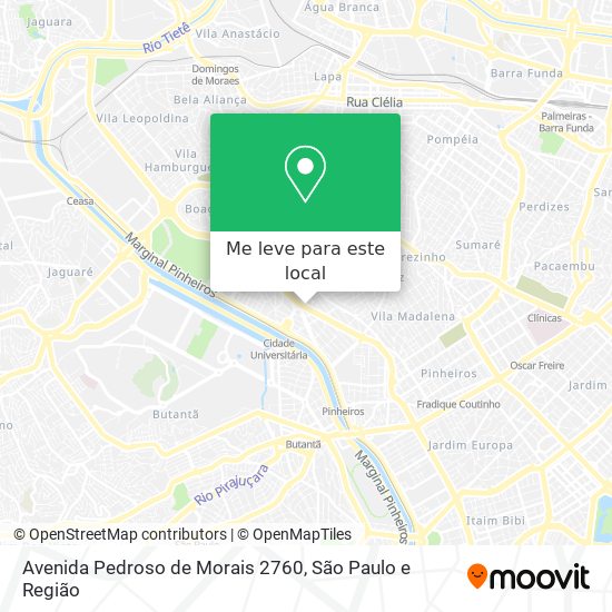 Avenida Pedroso de Morais 2760 mapa