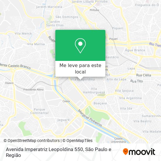 Avenida Imperatriz Leopoldina 550 mapa