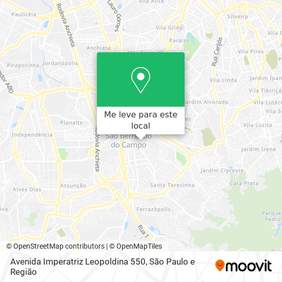 Avenida Imperatriz Leopoldina 550 mapa