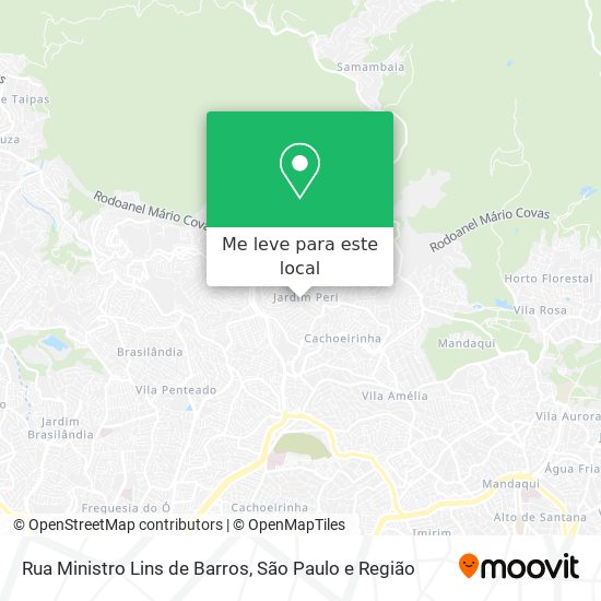 Rua Ministro Lins de Barros mapa