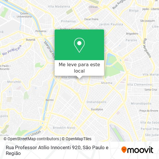 Rua Professor Atílio Innocenti 920 mapa