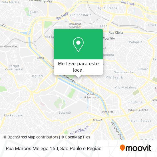 Rua Marcos Mélega 150 mapa