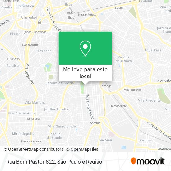 Rua Bom Pastor 822 mapa