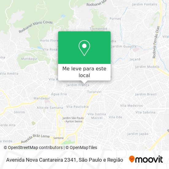 Avenida Nova Cantareira 2341 mapa