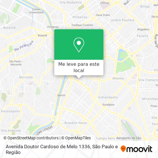 Avenida Doutor Cardoso de Melo 1336 mapa
