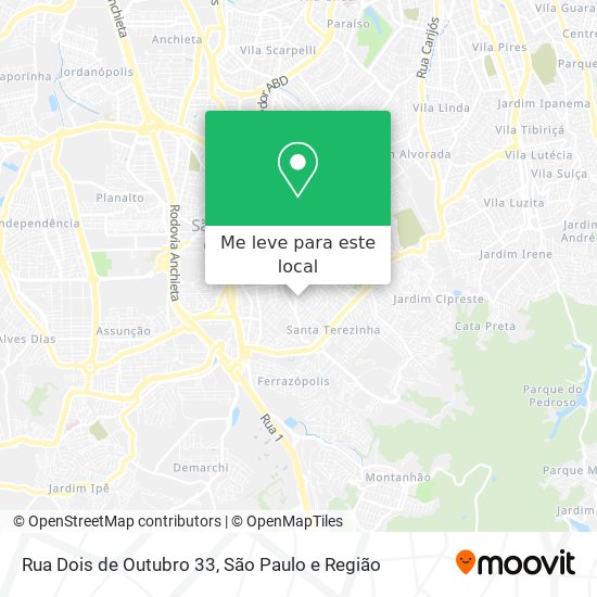 Rua Dois de Outubro 33 mapa