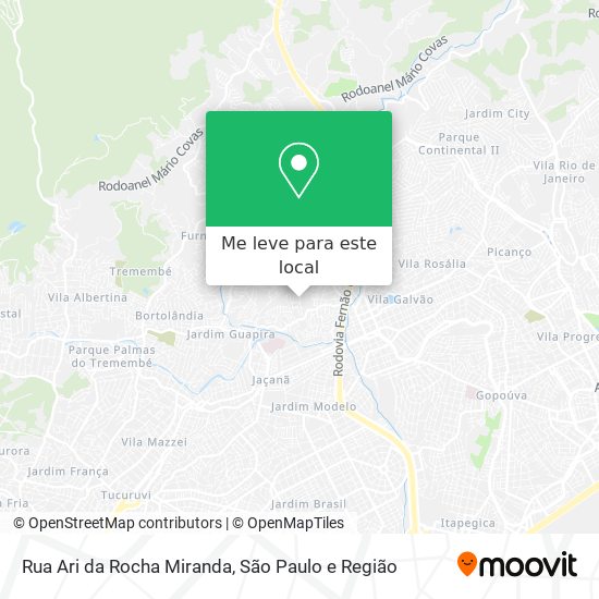 Rua Ari da Rocha Miranda mapa