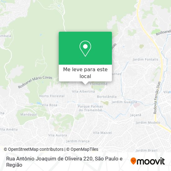 Rua Antônio Joaquim de Oliveira 220 mapa