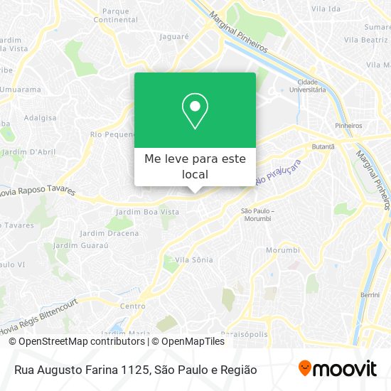 Rua Augusto Farina 1125 mapa