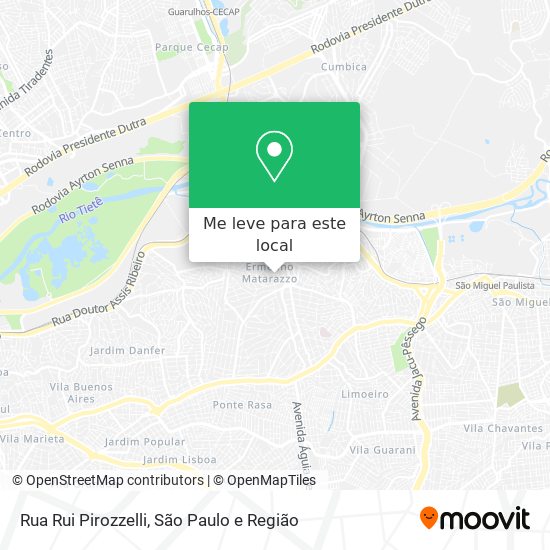 Rua Rui Pirozzelli mapa
