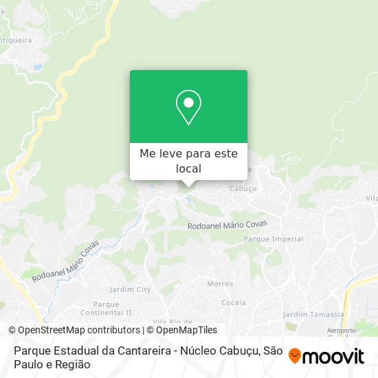 Parque Estadual da Cantareira - Núcleo Cabuçu mapa