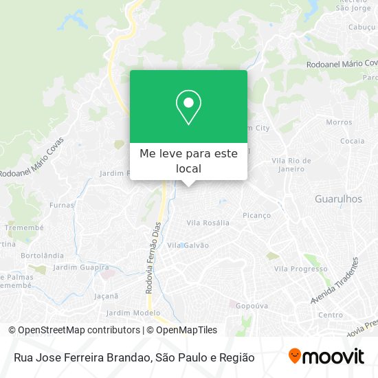 Rua Jose Ferreira Brandao mapa