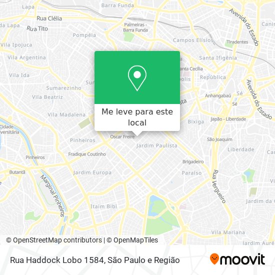 Rua Haddock Lobo 1584 mapa