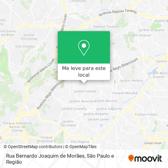 Rua Bernardo Joaquim de Morães mapa