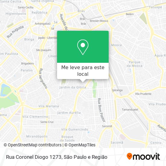 Rua Coronel Diogo 1273 mapa