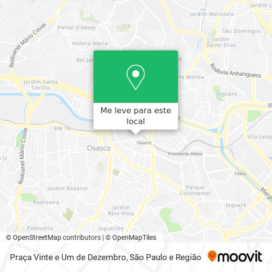 Praça Vinte e Um de Dezembro mapa