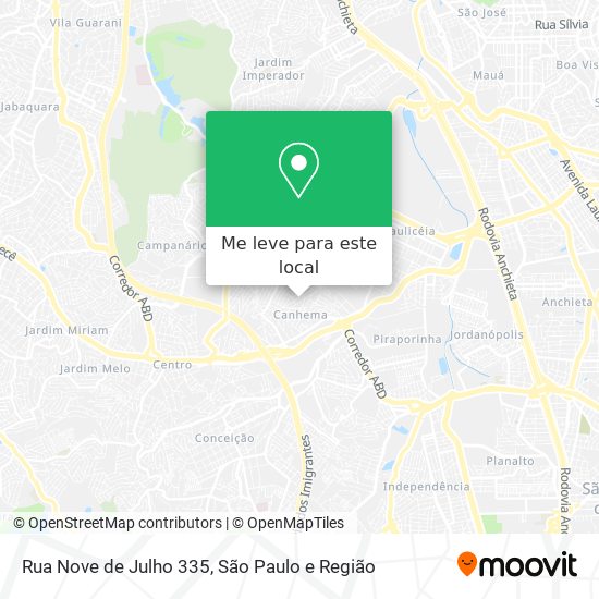 Rua Nove de Julho 335 mapa