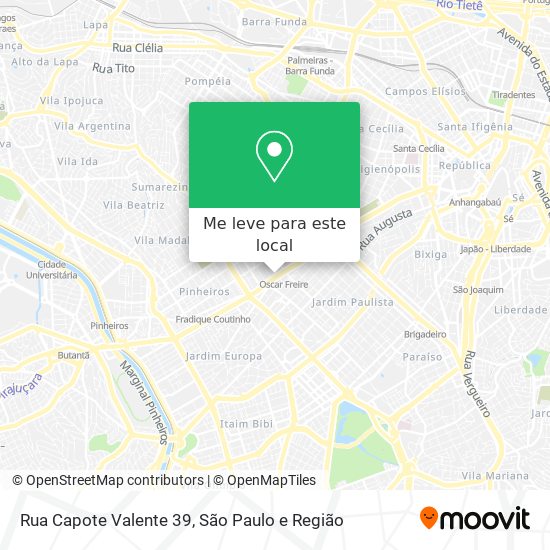 Rua Capote Valente 39 mapa