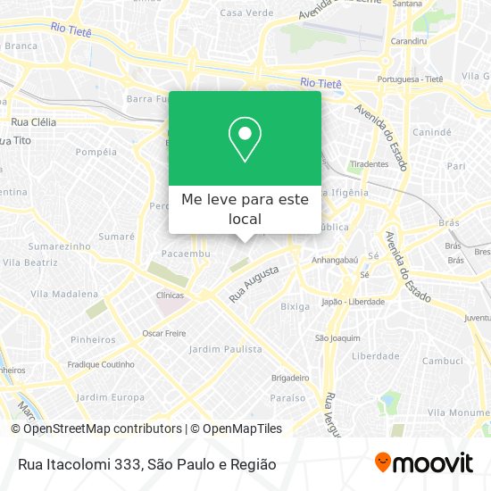 Rua Itacolomi 333 mapa